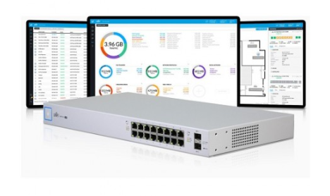 UBIQUITI UNIFI US-16 16 PORT POE SWITCH 2 SFP (US-16-150W)