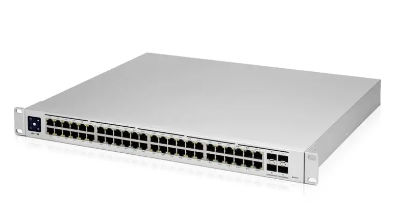 UBNT USW-PRO-48-POE 48 PORT GIGABIT + 4X10GB SFP UPLINK 600W POE YÖNETİLEBİLİR RACKMOUNT SWITCH